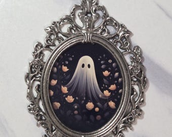 Tiny baroque framed rustic ghost portrait 2x3 inches