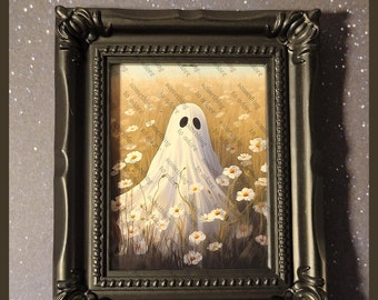 Small framed daisy ghost portrait