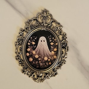 Tiny baroque framed rustic ghost portrait 2x3 inches