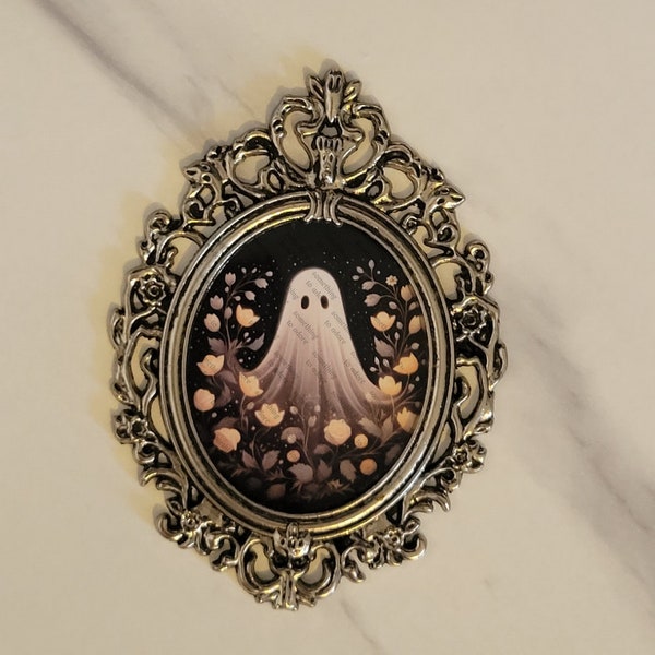 Tiny baroque framed rustic ghost portrait 2x3 inches