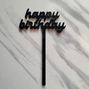 Retro Happy Birthday Cake pick