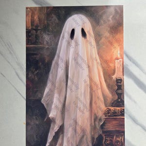 Candle Ghost glossy print 4x6 or 5x7