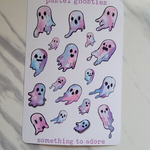 Pastel ghost sticker sheet