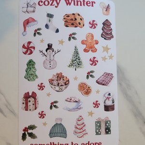 Cozy winter sticker sheet