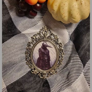 Tiny baroque framed plague doctor portrait 2x3 inches