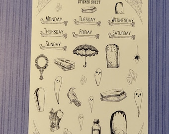 Deadly nights weekly sticker sheet