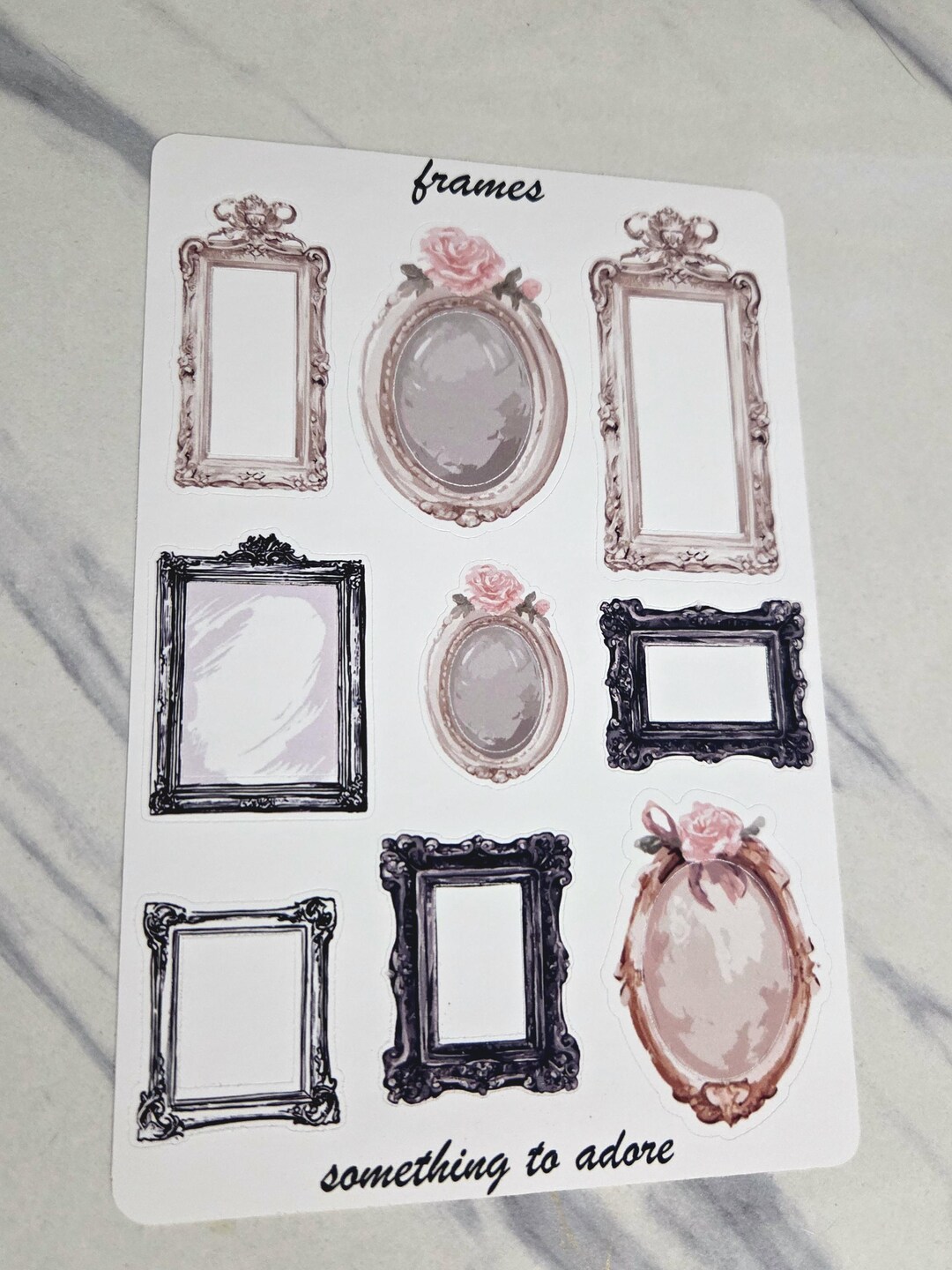 Ornate Framed Sticker Sheet - Etsy