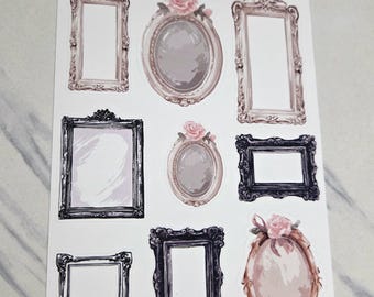 Ornate framed sticker sheet