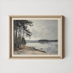 Digital Download | Vintage Art | Water Art | Seascape Art | Beach Landscape Art | View From The Point
