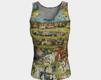 the garden of earthly delights - hieronymus bosch - printed fitted tank top