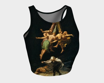 Witches' Flight // Witches in the Air - Francisco Goya - printed crop top