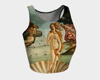 birth of Venus - sandro botticelli, 1486 - printed crop top