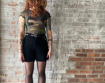 ophelia - john everett millais, 1852 - transparent / see through / MESH crop top - gothic - printed mesh top