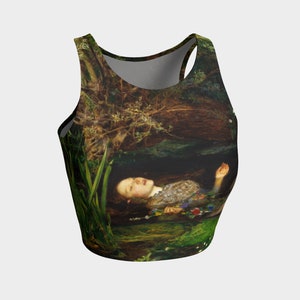 ophelia - john everett millais, 1852 - printed crop top