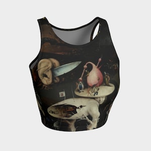 the garden of earthly delights - hieronymus bosch - printed crop top