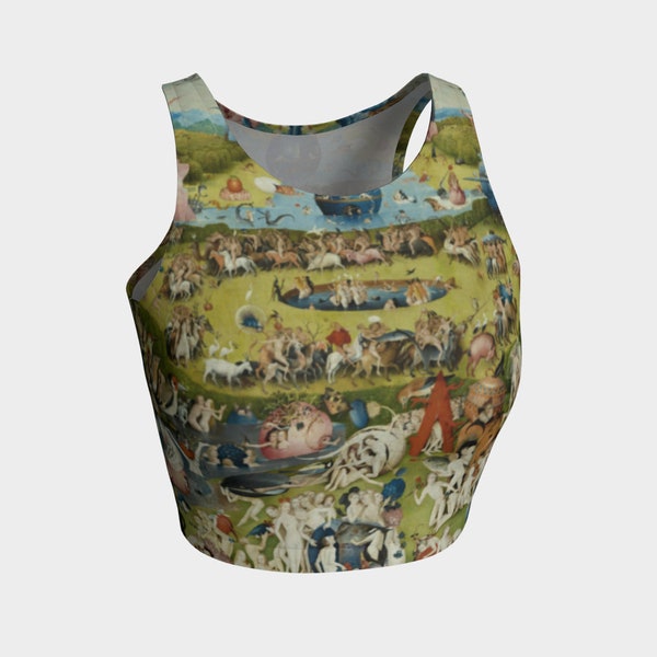 the garden of earthly delights - hieronymus bosch - printed crop top