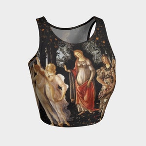 primavera - sandro botticelli, 1486 - printed crop top