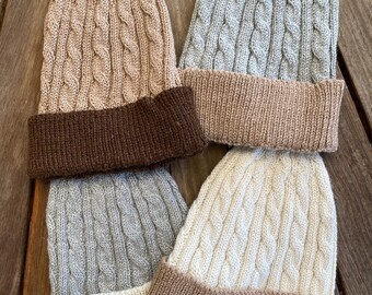 Alpaca Cable Rib Beanie