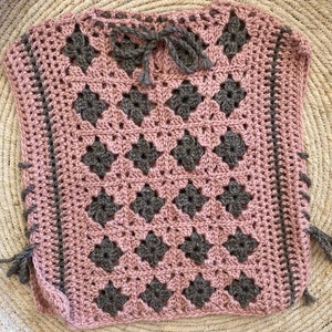 FLOWER POWER VEST crochet pattern