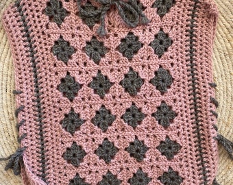 Hand crocheted vest - size 3