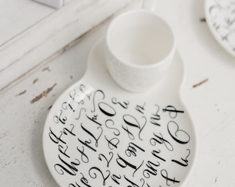 Armenian Alphabet coffee cup, coffee cup and saucer, armenian espresso coffee cup, Armenian gifts,  Armenian wedding and housewarming gift