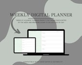 Digital Weekly Planner, Digital Week at a Glance, Digital Weekly Calendar, GoodNotes Calendar, Weekly Overview, Undated Weekly Planner