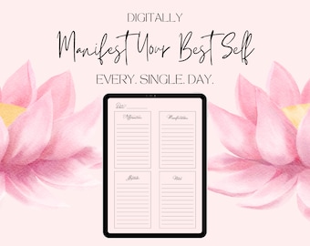 Daily Digital Gratitude Journal, Law of Attraction Planner, GoodNotes Manifestation Planner, Daily Gratitude Journal, iPad Manifestation