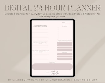 Digital Daily Planner, Daily Manifestation Planner, iPad day planner, iPad Planner, GoodNotes Planner, Notability