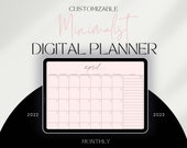 Digital Calendar, iPad Calendar, Digital Monthly Planner, GoodNotes Calendar Template, Undated Monthly Planner, Custom Digital Planner