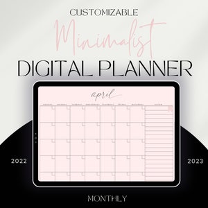 Digital Calendar, iPad Calendar, Digital Monthly Planner, GoodNotes Calendar Template, Undated Monthly Planner, Custom Digital Planner