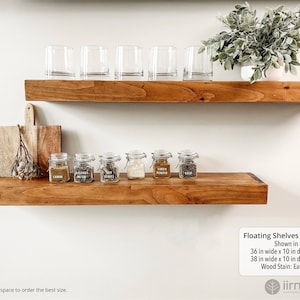Wood Floating Shelves 16 Inches Deep, 16 Wide Wood Shelves