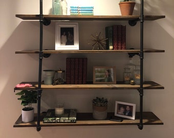 Open Pipe Ceiling Wall-Mounted Shelving