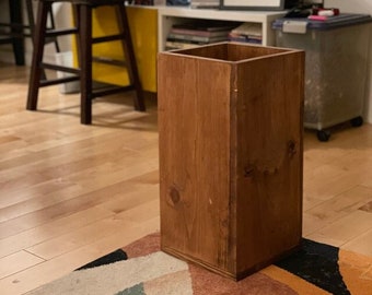 Handmade Wooden Waste-Bin