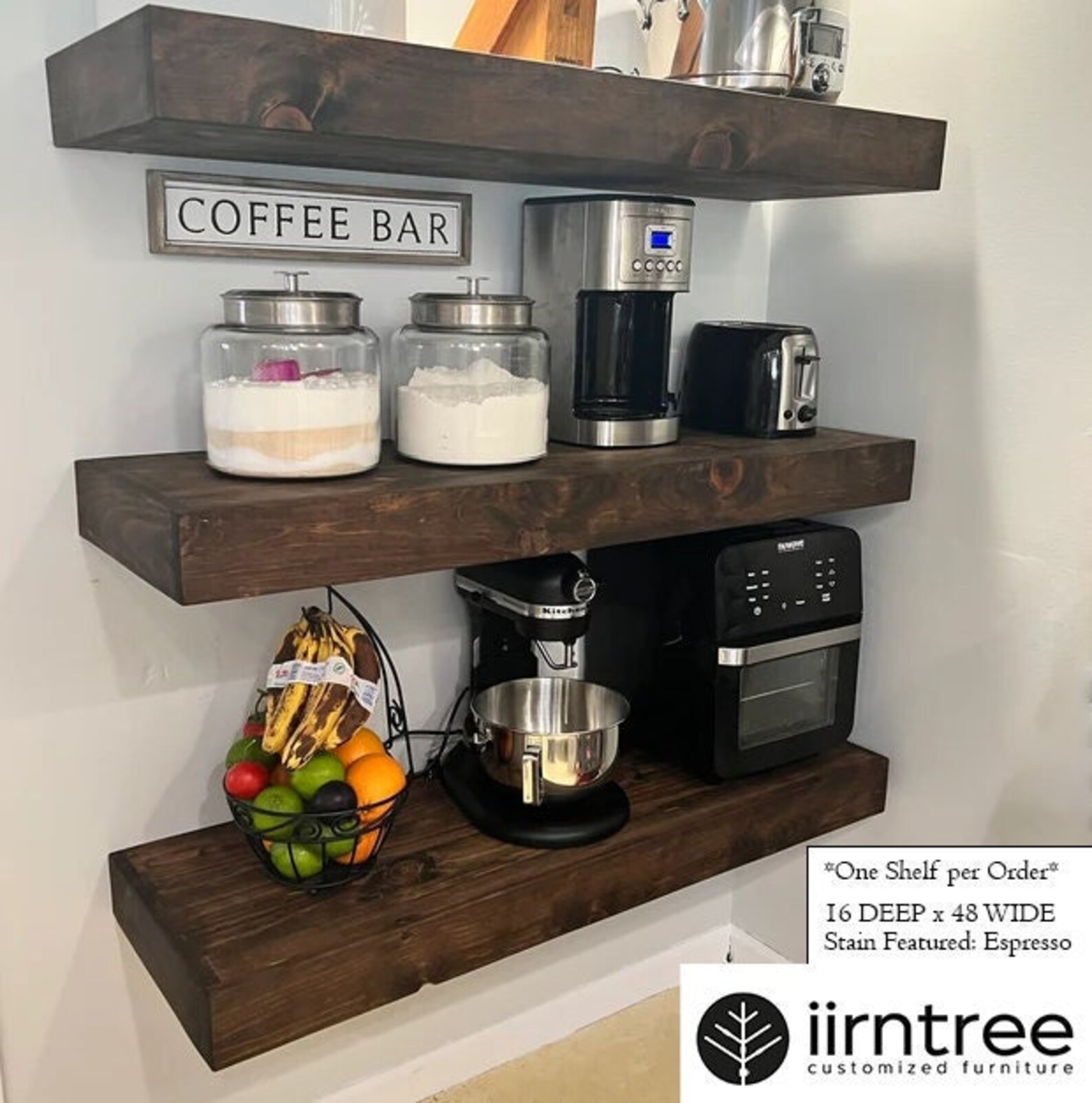 Wood Floating Shelves 16inches Deep Rustic Shelf Etsy