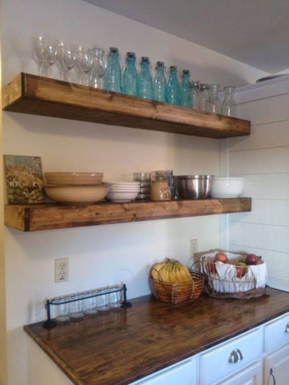 Wood Floating Shelves 16-inches Deep Rustic Shelf | Etsy