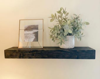Wood Floating Shelf - 8" Deep - 3" Thick