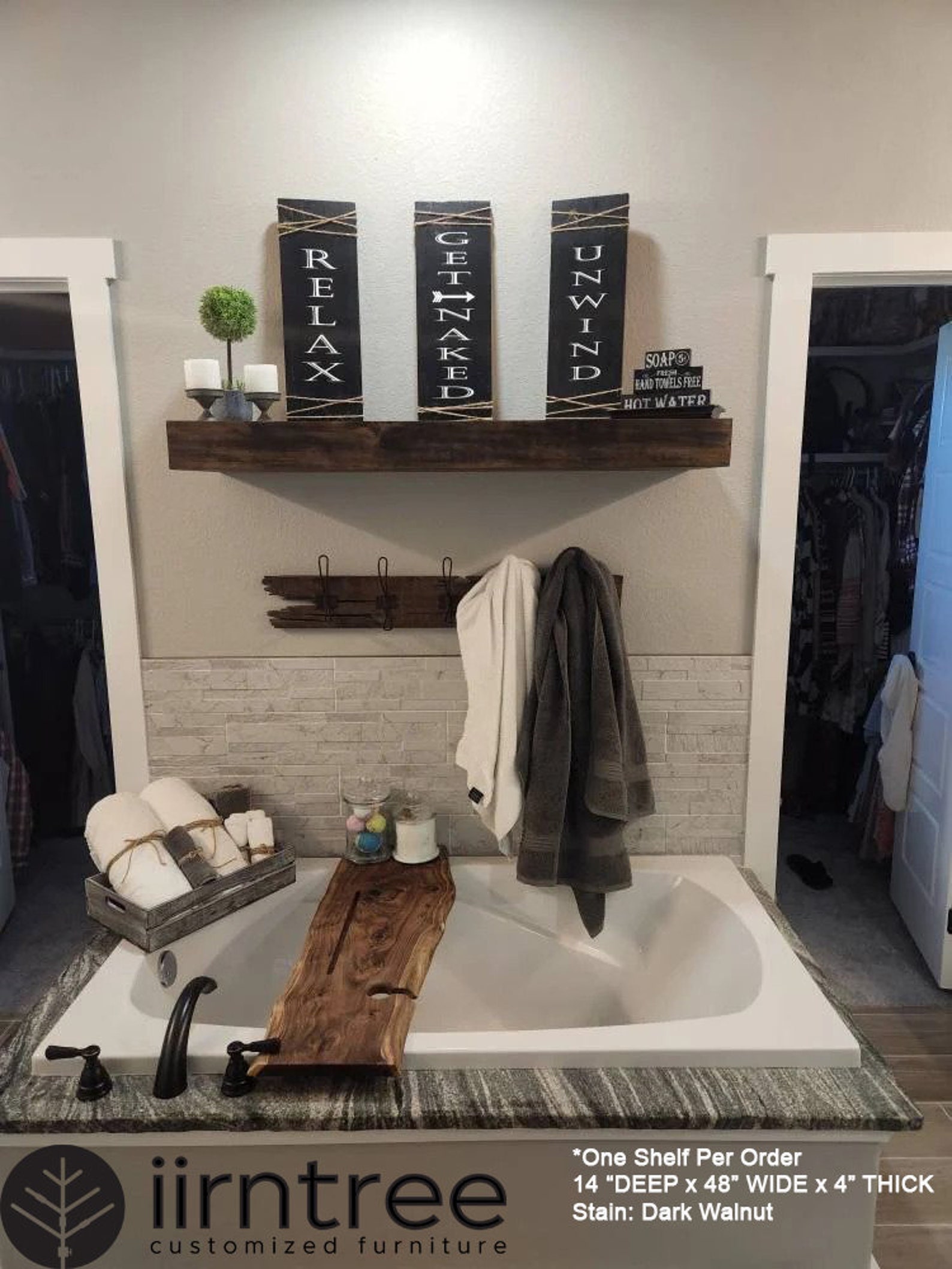 Wood Floating Shelves 14inches Deep Rustic Shelf Etsy