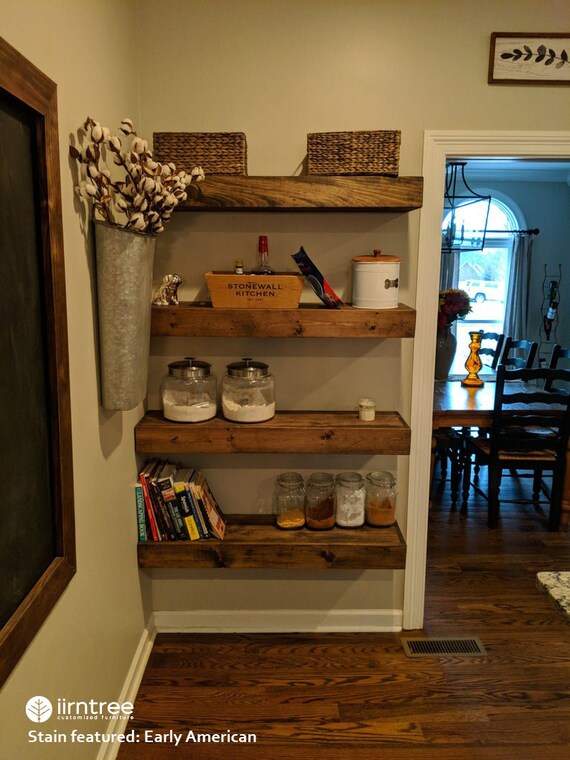 Wood Floating Shelves 12 Inches Deep Rustic Shelf Etsy