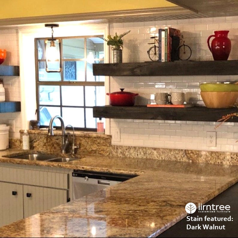 Wood Floating Shelves 14inches Deep Rustic Shelf Etsy