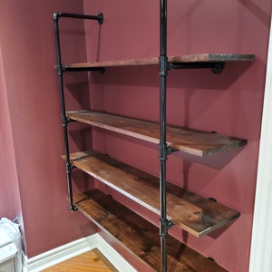 Closed Pipe Shelving | Industrial Pipe Shelf | Pipe Shelf | Industrial Bookshelves | Storage Shelf | Wall Storage | Wall Mounted Shelf