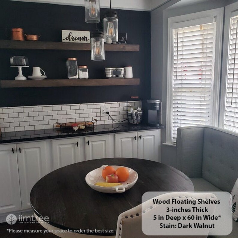 FREE SHIPPING Wood Floating Shelf 16inches Deep Rustic Etsy