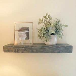 Estantes flotantes de madera de 25 cm de profundidad y 7,6 cm de grosor