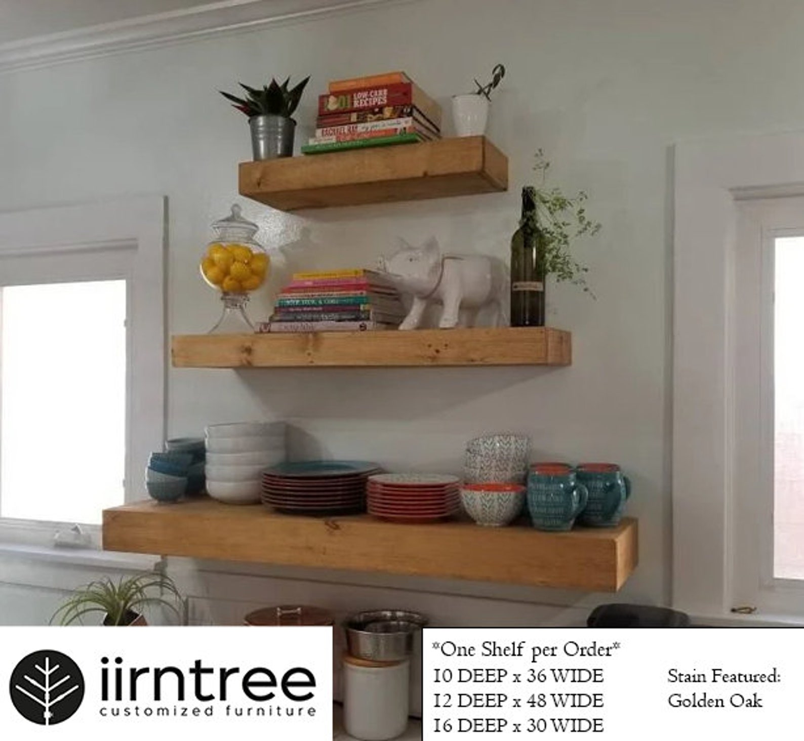 Wood Floating Shelves 16inches Deep Rustic Shelf Etsy