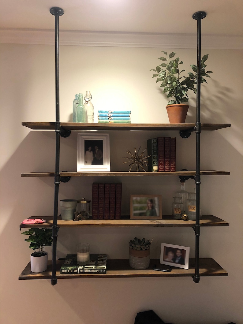 Open Pipe Shelving Industrial Pipe Shelf Pipe Shelf Etsy
