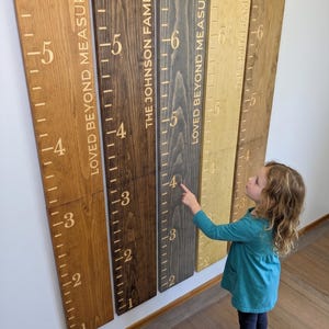 Family Growth Chart Custom Wall Ruler - 5 or 6 Feet image 3