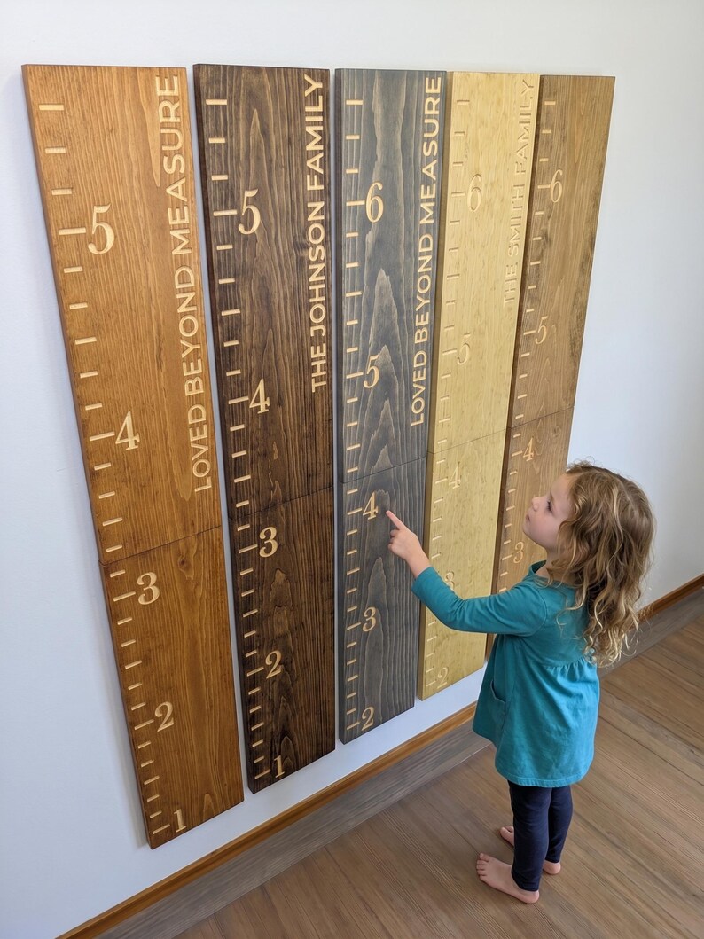 Family Growth Chart Custom Wall Ruler - 5 or 6 Feet image 3