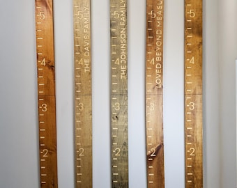 Growth Chart Engraved Wall Ruler - Measure 5 or 6 FT Tall