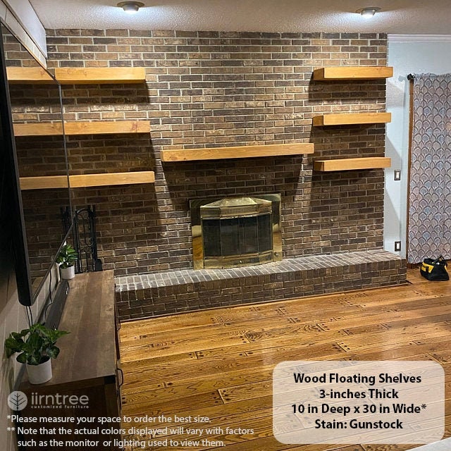 Wood Floating Shelves 14 Inches Deep Rustic Shelf Etsy