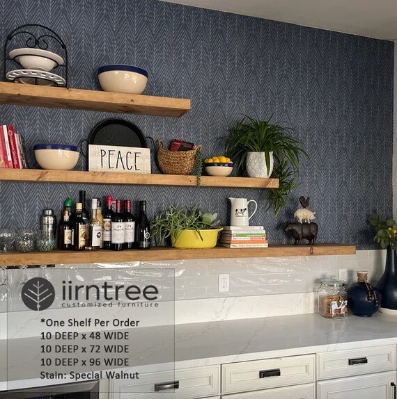 Wood Floating Shelf 10inch Deep FREE SHIPPING Rustic Etsy Canada