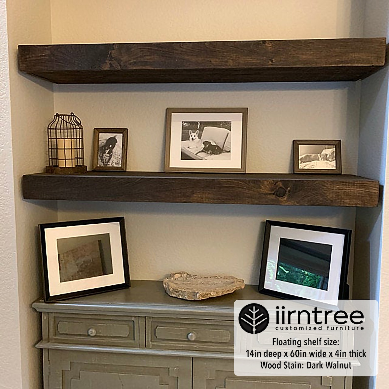 Wood Floating Shelves 14inches Deep Rustic Shelf Etsy